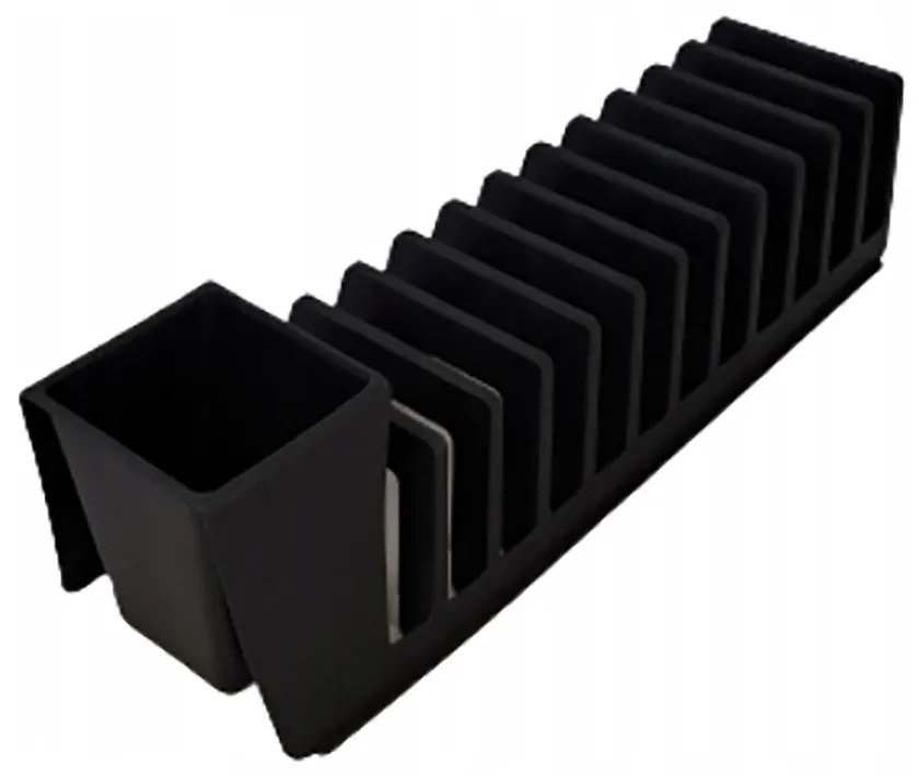 ALTOM Malý odkvapkávač na riad, až na 12 tanierov + príbory, čierny