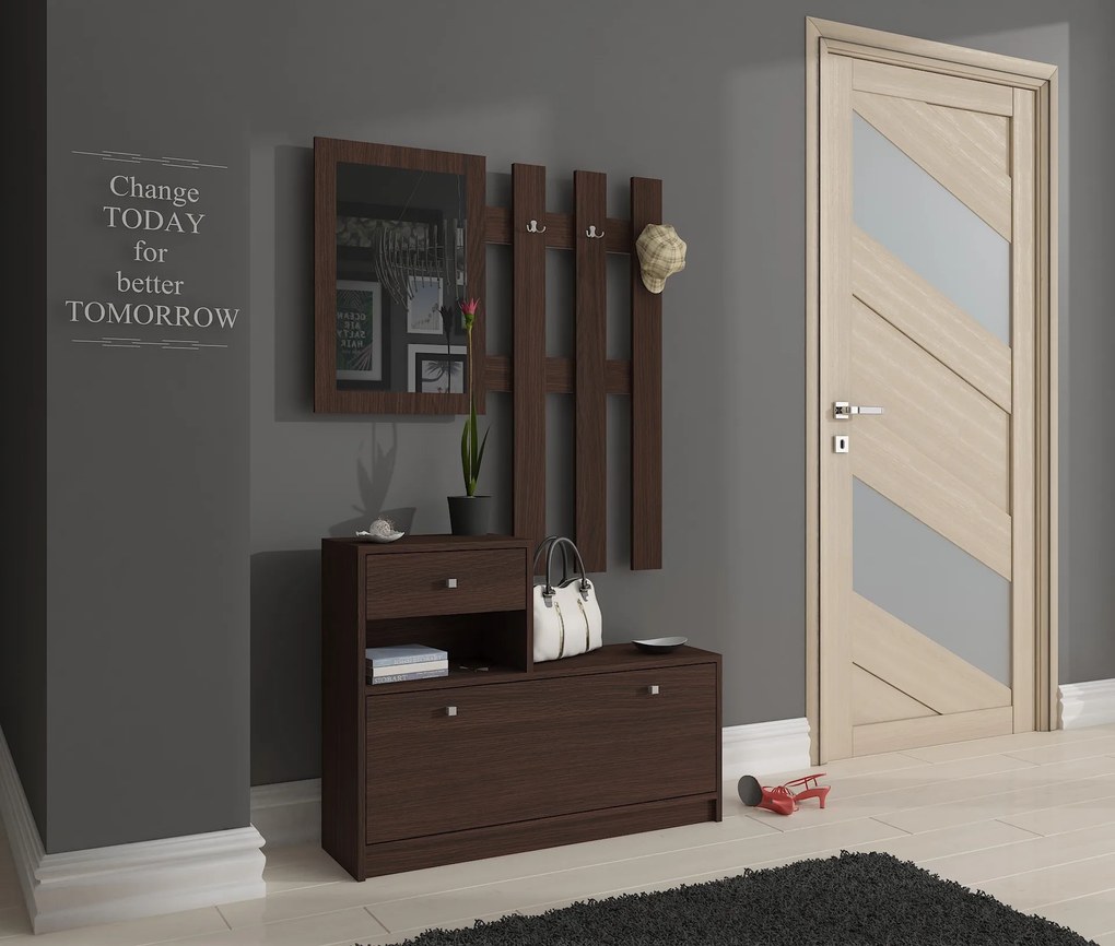 Predsieňová zostava Zariel (wenge). Akcia -22%. Vlastná spoľahlivá doprava až k Vám domov. 1068549