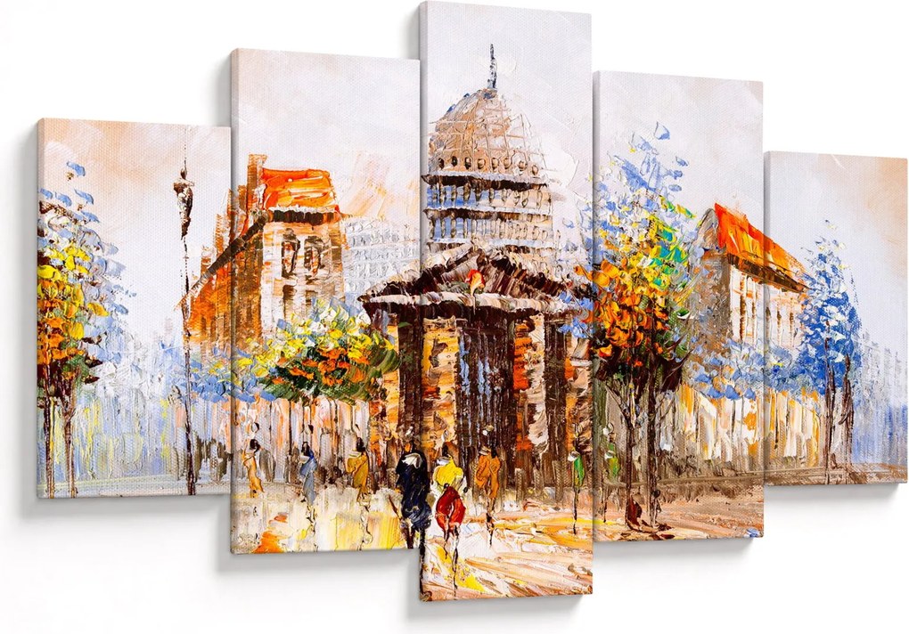 Obraz - Maľovaná mestská pamiatka (150x105 cm)