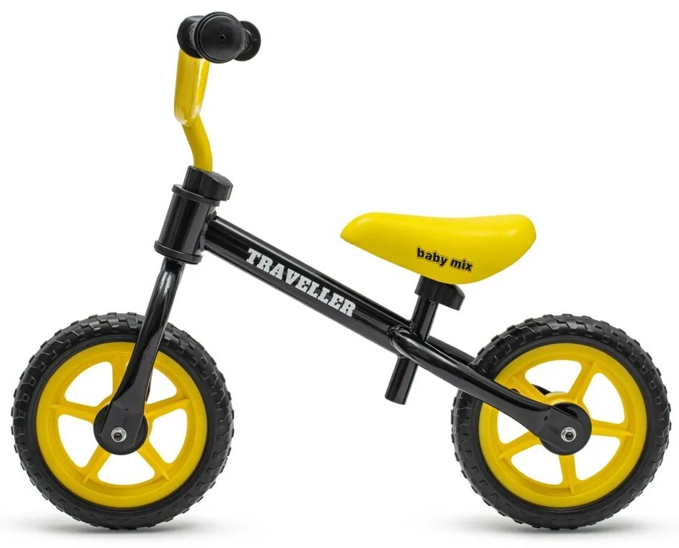 Detský balančný bicykel Baby Mix Traveller čierny