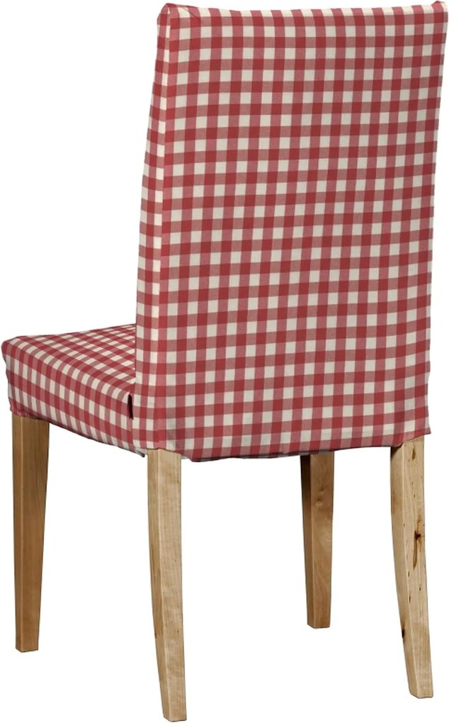 Návlek na stoličku Henriksdal (krátky) farba produktu červená látka vzorované
