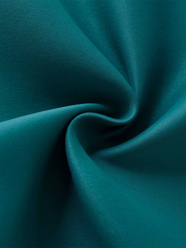 Blackout závesy Elias petrolejová – 140 × 250 cm (2 ks) - riasiaca stuha