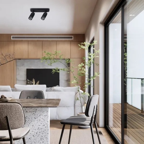 Bodové svietidlo VERTICAL 2xGU10/8W/230V čierna