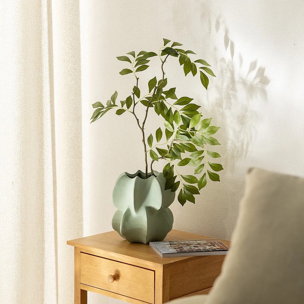 Váza Petal Green 20x21 cm