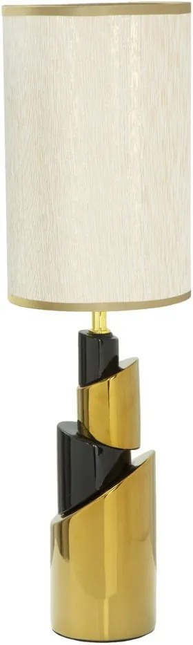 Biela stolová lampa s konštrukciou v zlatej farbe Mauro Ferretti Tower