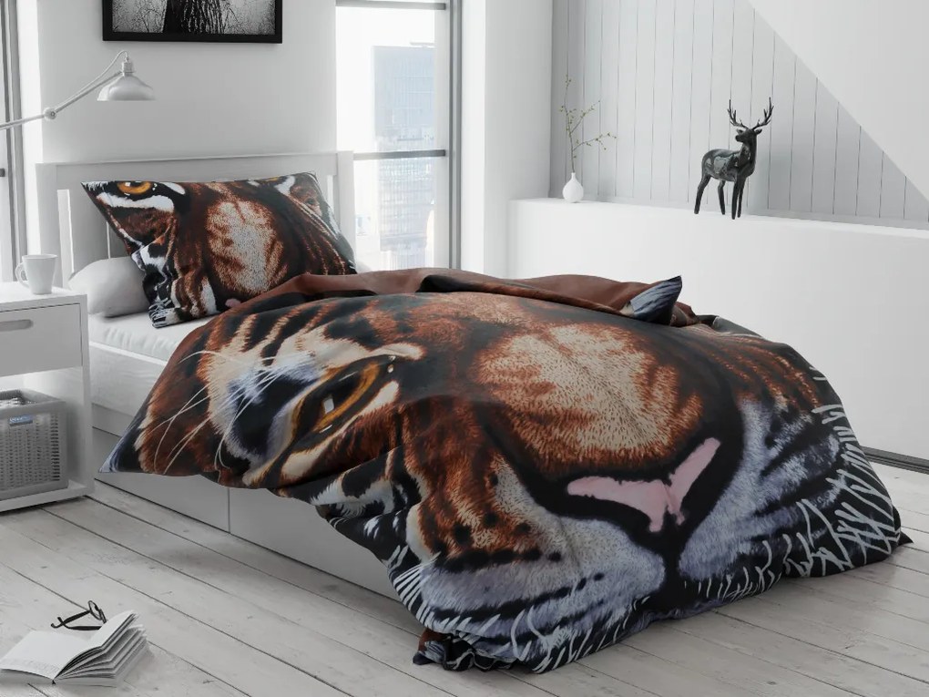 Obliečky 3D Tiger farebný