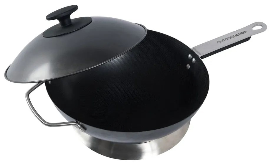 Grilovacia oceľová panvica s pokrievkou ø 33 cm – Outdoorchef