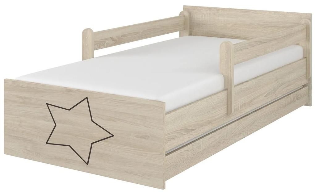 Raj posteli Detská posteľ " gravírovaná hviezda " MAX borovica nórska