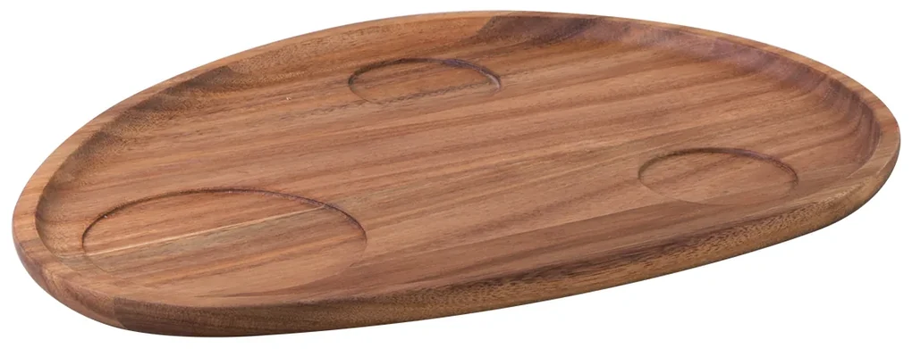 Podnos Triangle Agát 35 x 25 cm so zapustením - FLOW Wooden - 593700