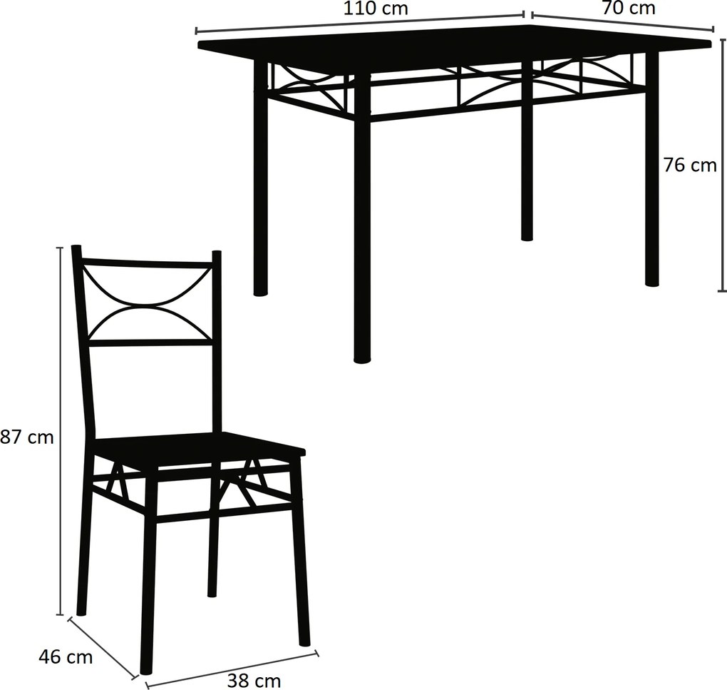 Casaria 5-dielna jedálenská zostava - jedálenský stôl + 4 stoličky – buk
