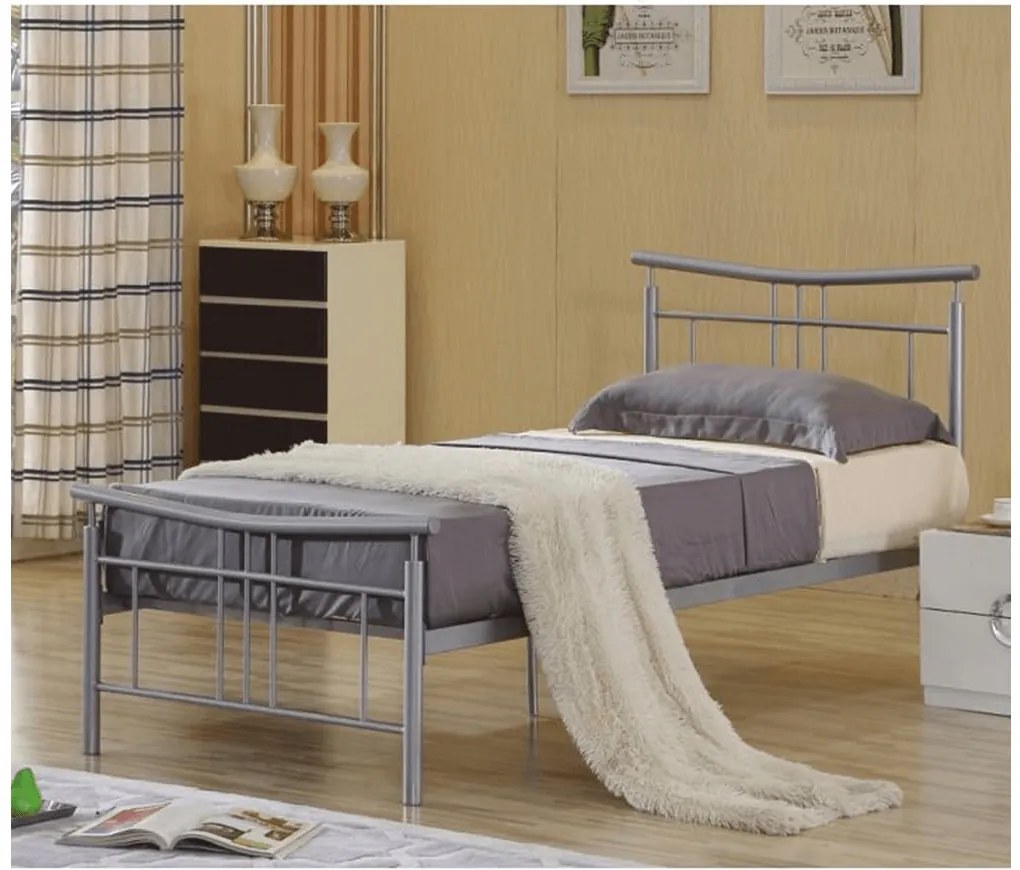 Jednolôžková posteľ 90 cm Daija 90 (matná strieborná). Vlastná spoľahlivá doprava až k Vám domov. 1065237