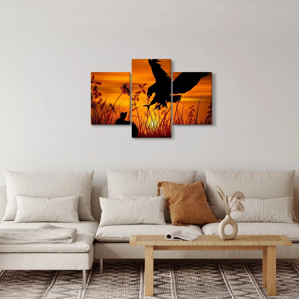 Obraz siluety dravca (90x60 cm)