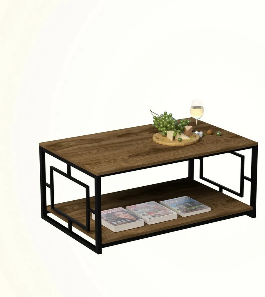 Konferenčný stolík Kelvin Black and Walnut