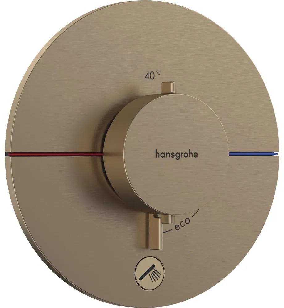 HANSGROHE ShowerSelect Comfort S termostat pod omietku pre 1 spotrebič a ďalší výtok, kartáčovaný bronz, 15562140