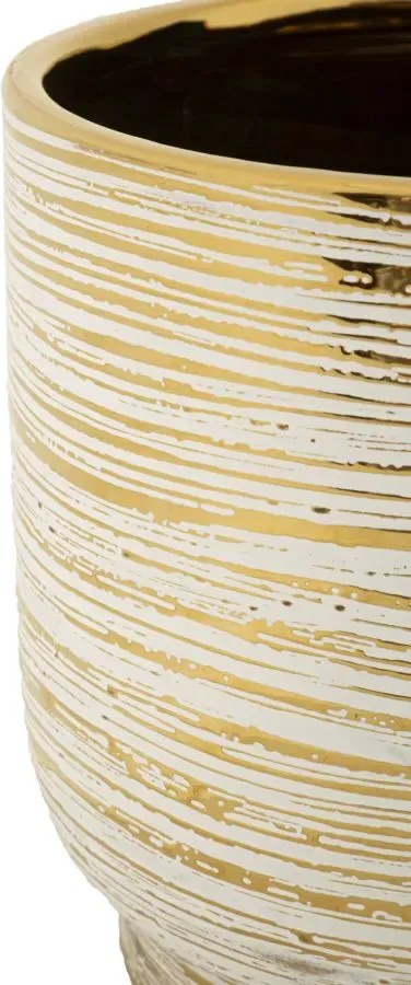 Sada 2 ks obalů na květináč Melody zlato-bílá