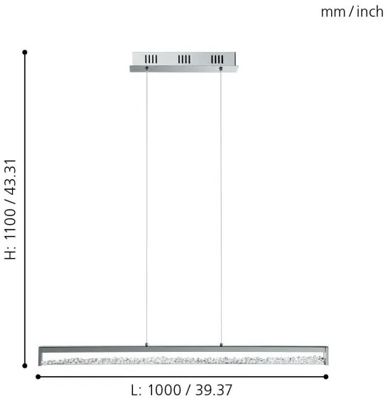 EGLO 90929 - LED Luster na lanku CARDITO 6xLED/6W/230V