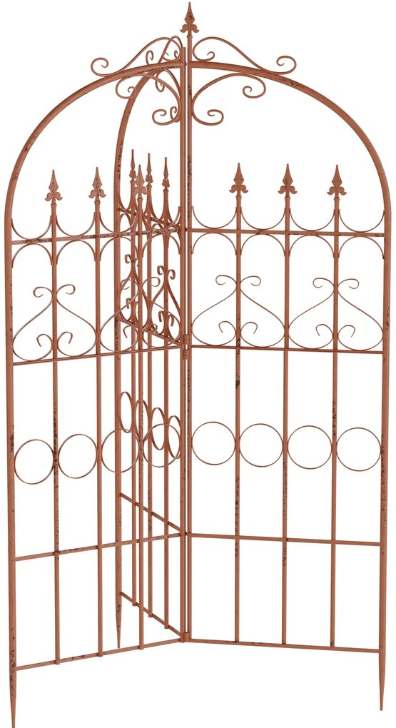 Mriežka na popínavé rastliny Flowton - hnedá