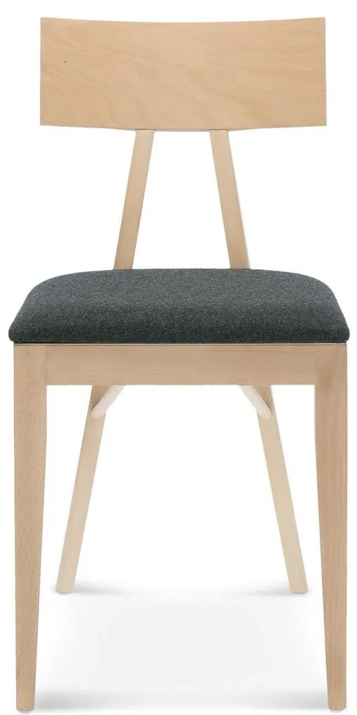 FAMEG Akka - A-0336 - jedálenská stolička Farba dreva: buk premium, Čalúnenie: koža L2