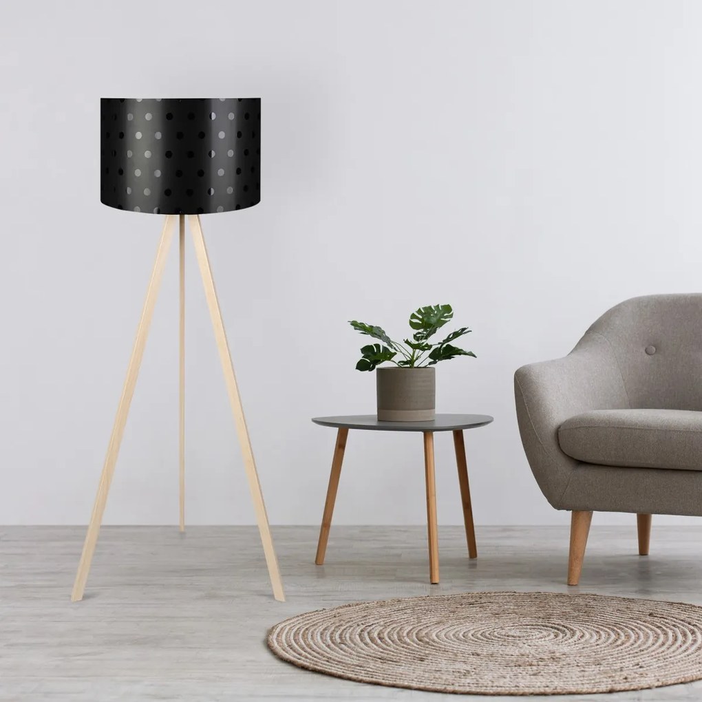Stojacia lampa AYD II 140 cm čierna