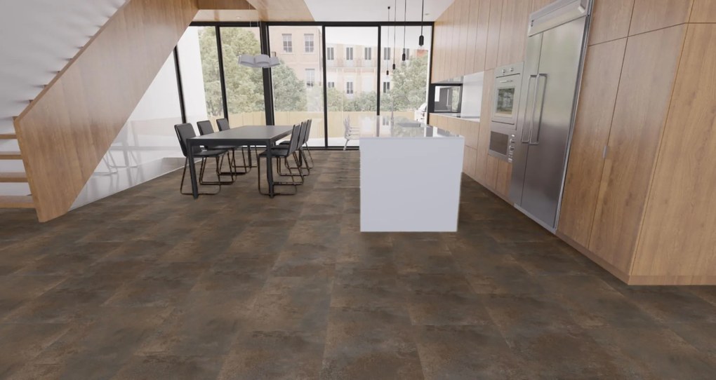 Oneflor Vinylová podlaha ECO 30 080 Oxyde Rust - Lepená podlaha