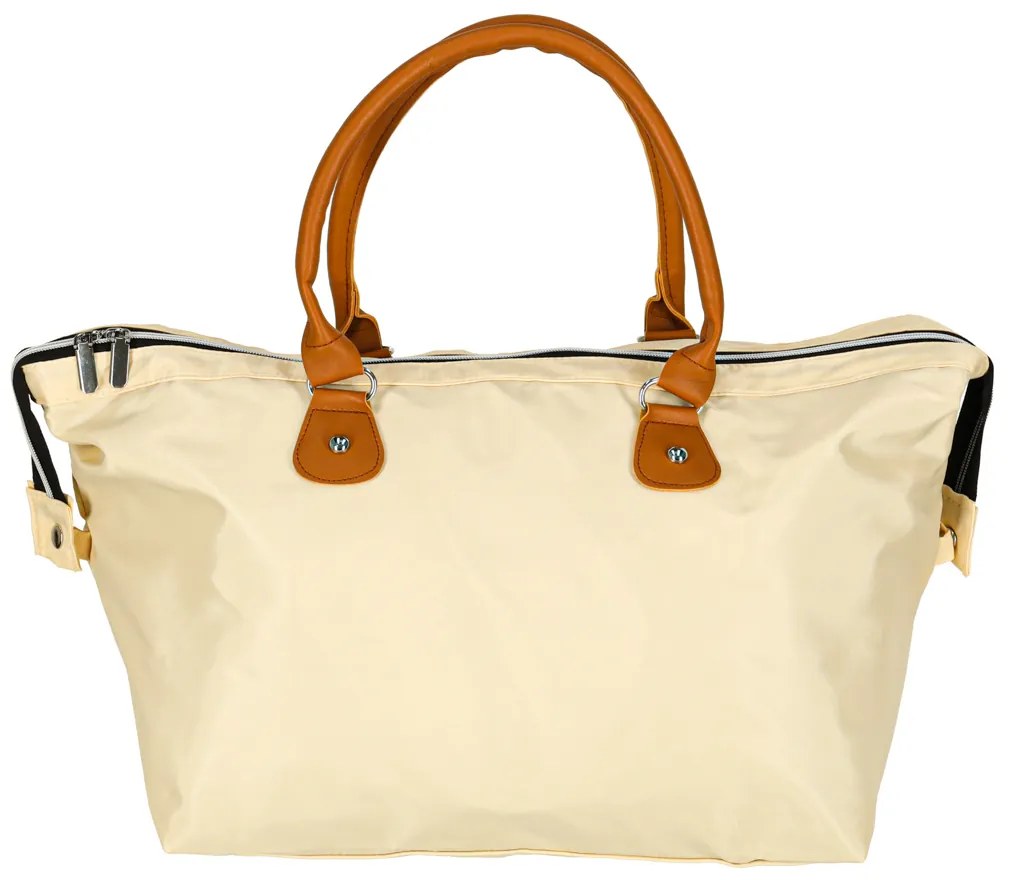 KIK Dámska multifunkčná taška na kočík 48x30x21 cm s 2 vrecúškami, polyester, béžová