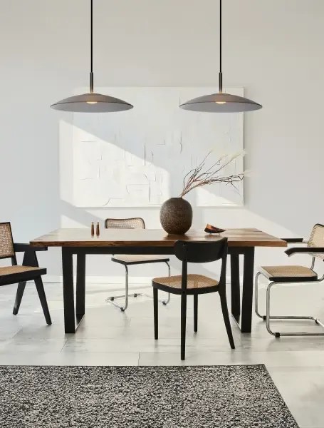 LED čierno-dymový dizajnový luster Polifemo 40