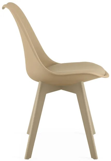 Set štyroch jedálenských stoličiek MARK tmavobéžový / béžový (4 ks)