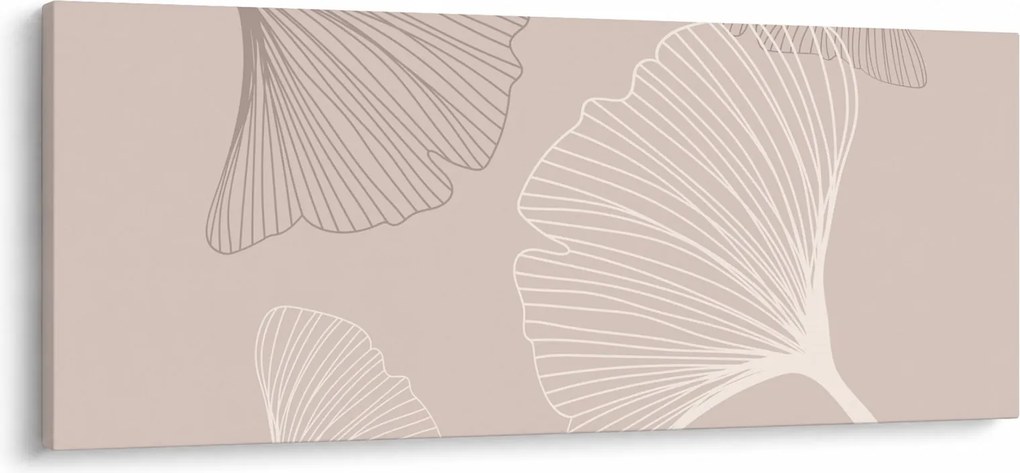 Obraz - Béžové listy N⁰6 (120x50 cm)