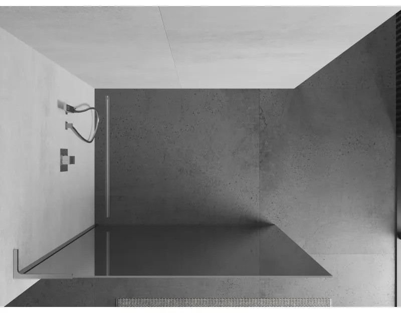 Mexen Kioto L, sprchová zástena Walk-In 110 x 200 cm, 8mm sklo vzor zrkadlo, chrómový profil, 800-110-103-01-50