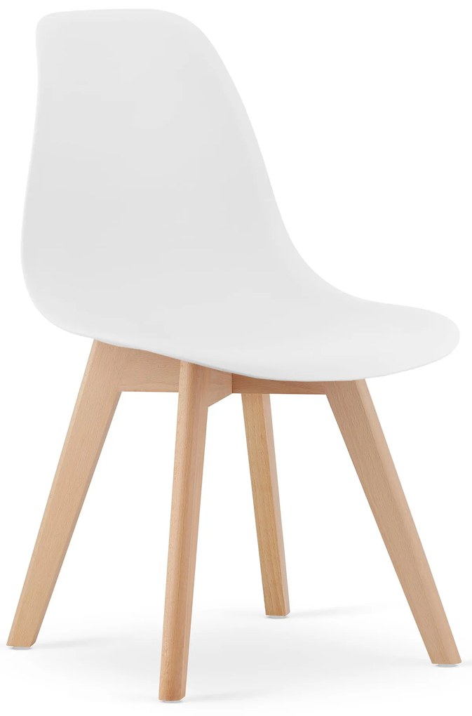 Jedálenský set 1 + 4, biely stôl ADRIA 120x80 cm + biela stolička KITO