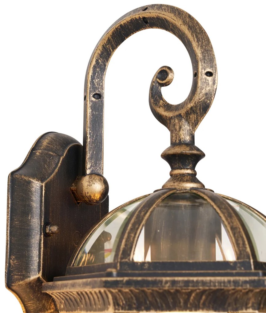 Klasické vonkajšie nástenné svietidlo antické zlato IP44 - Glasgow