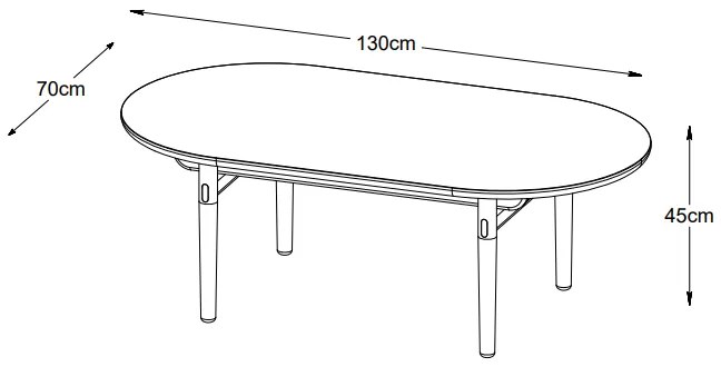 Dizajnový konferenčný stolík Wally 130 cm prírodný dub