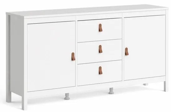 Tvilum Biely príborník SALOMO s 3 zásuvkami