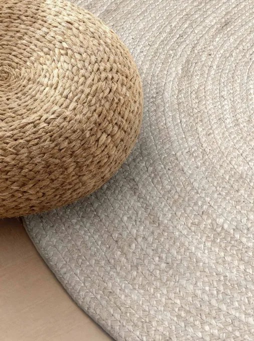 Koberec Hanse Home Jute Braided Rangpur biely ovál