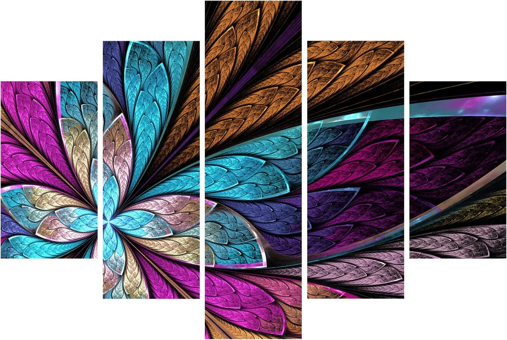 Obraz - Abstrakcia, kvetina (150x105 cm)