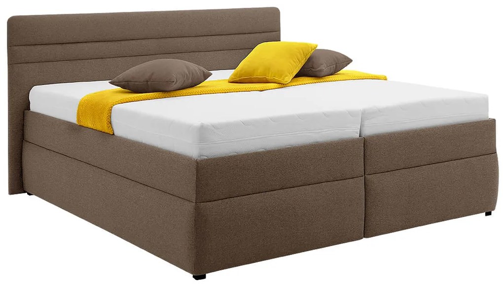 FINES čalúnená posteľ Koska 180x200 hnedá