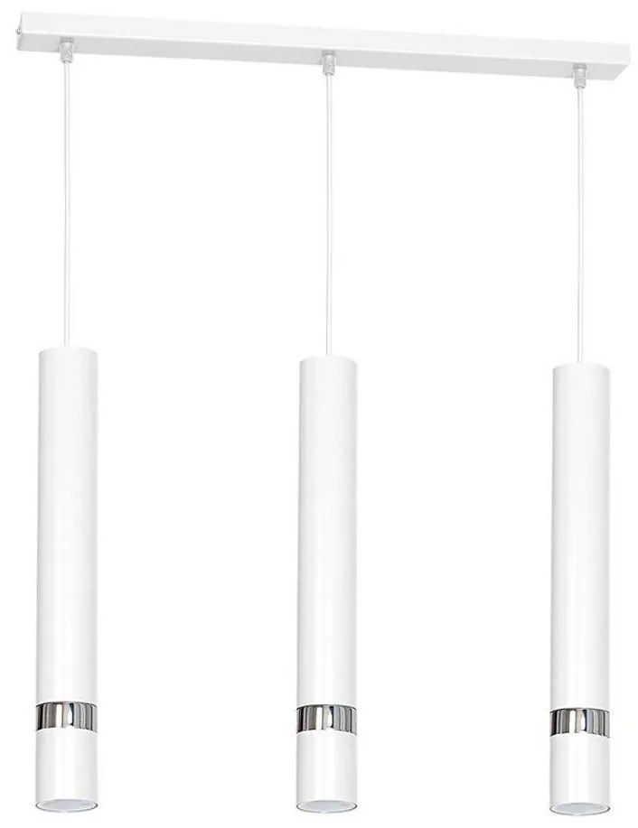 Závesné svietidlo na lanku JOKER 3xGU10/25W/230V biela/lesklý chróm