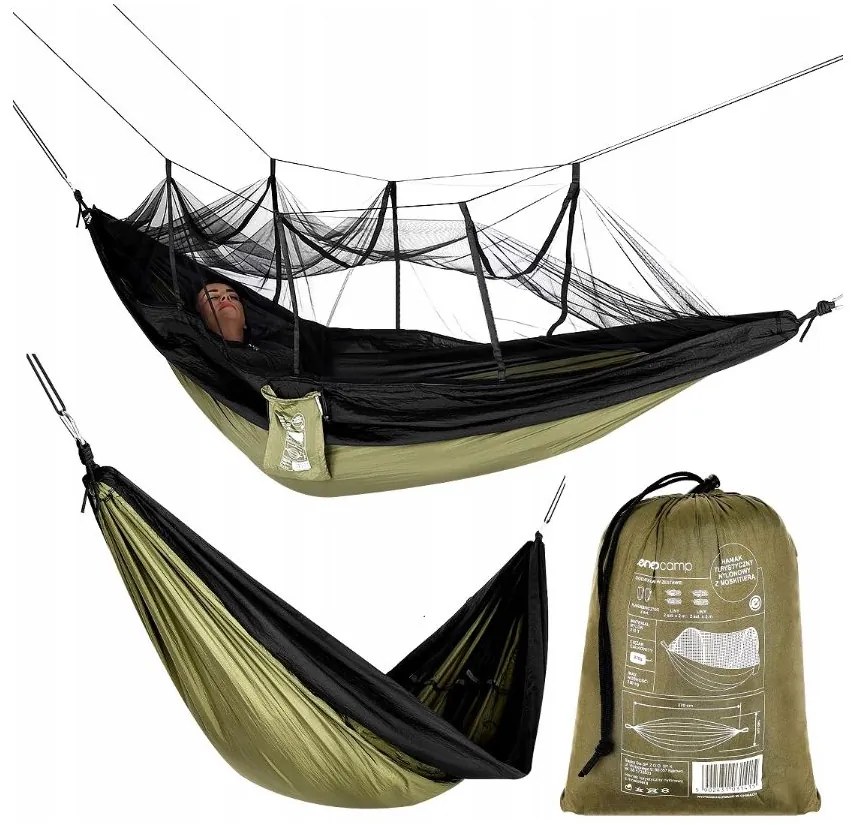 Bestent Hojdacia sieť pre 2 osoby s moskytiérou 270x140cm zelená
