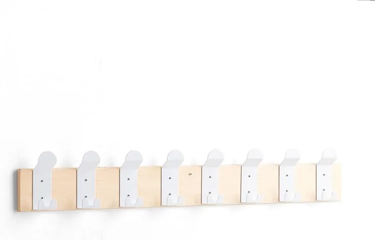 Vešiak na kabáty ANNIE, 8 háčikov, biela