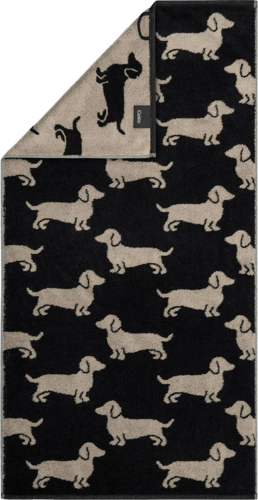 XXXLutz UTERÁK, 80/150 cm, čierna, béžová Cawoe - Kúpeľňový textil - 003367069402