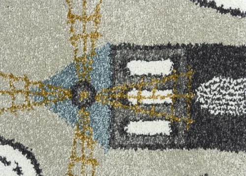 Koberce Breno Kusový koberec VEGAS KIDS 01/EKE, sivá, viacfarebná,120 x 170 cm