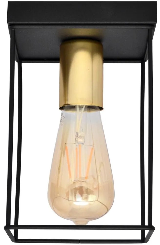 Stropné svietidlo FINN 1xE27/15W/230V čierna/zlatá