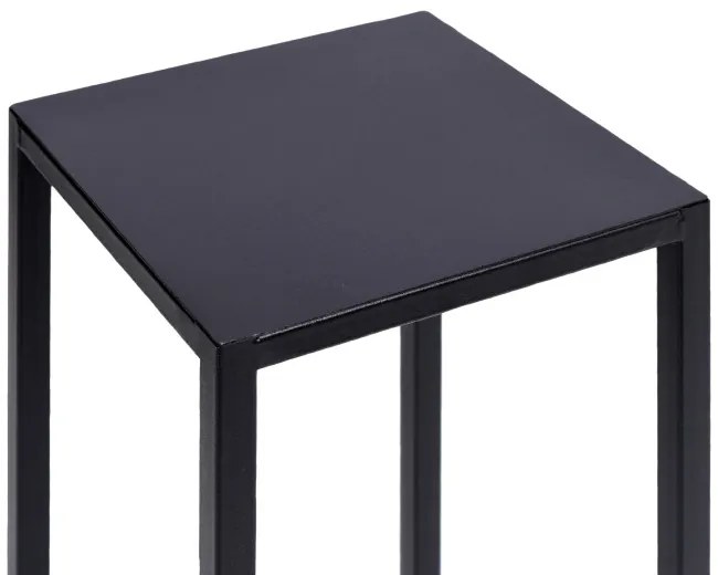 Stojan na kvety PIATTO Loft čierny 60 cm