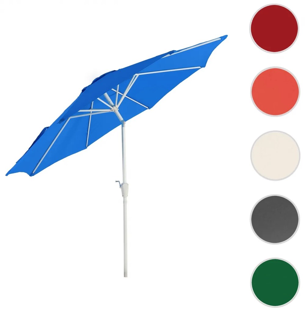 Slnečník N19 Ø 3m sklopný polyester/hliník - modrý