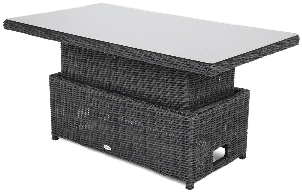 Výškovo nastaviteľný stôl SANTIAGO/BERKLEY tmavosivý