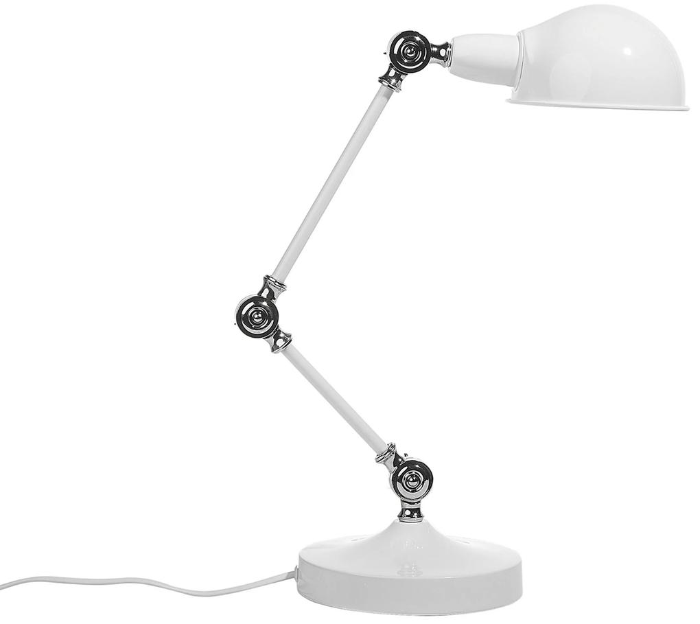 Stolná kovová lampa biela CABRIS Beliani