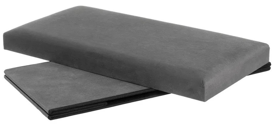 Tmavosivý zamatový taburet Estela – Casa Selección