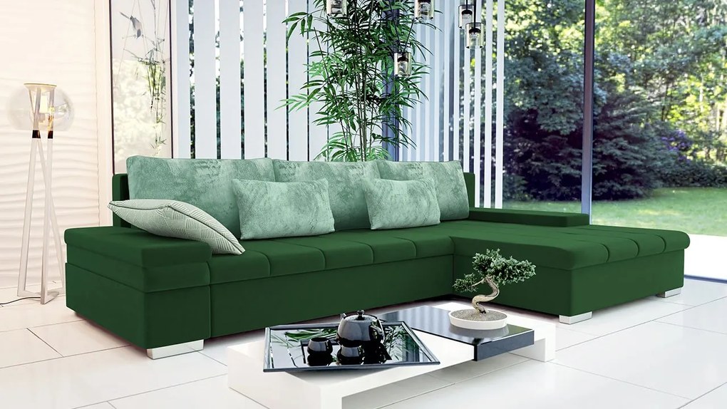 Rohová sedacia súprava Kanton Premium, Dostupné poťahy: Uttario Velvet 2951 + Uttario Velvet 2951 + Magic Velvet Pik 2225, Strana: pravá