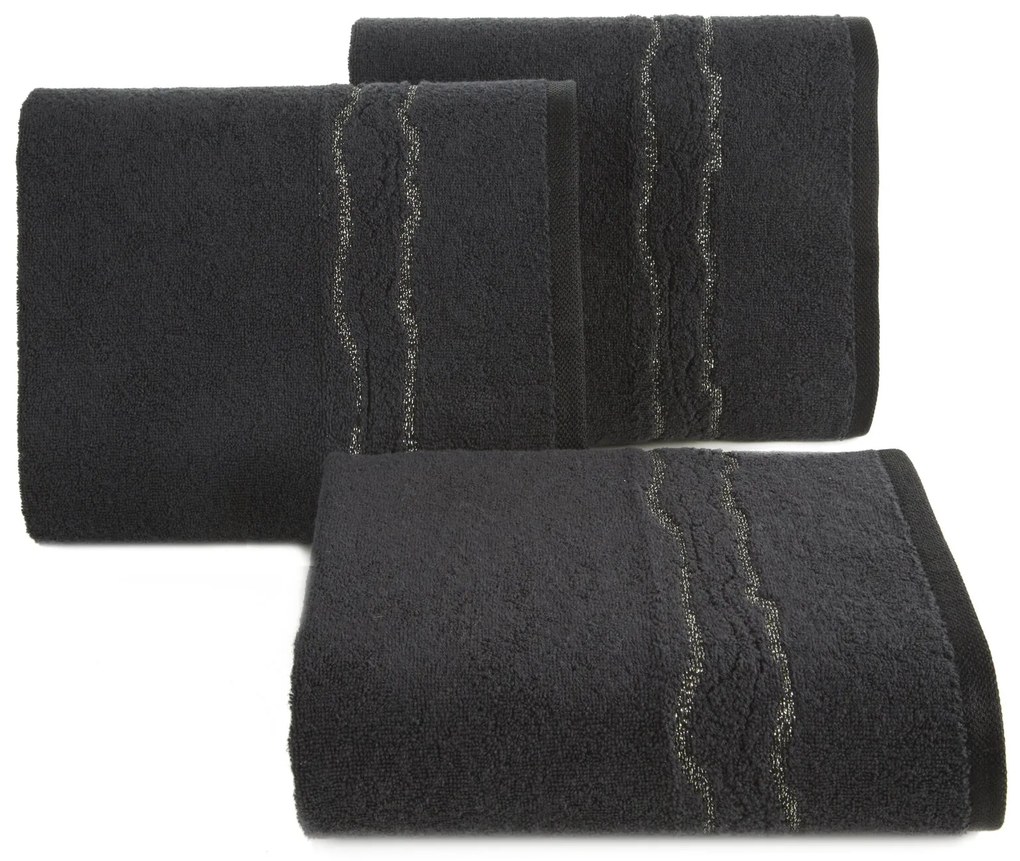 BAVLNENÝ UTERÁK KARIN 50X90 CM ČIERNA