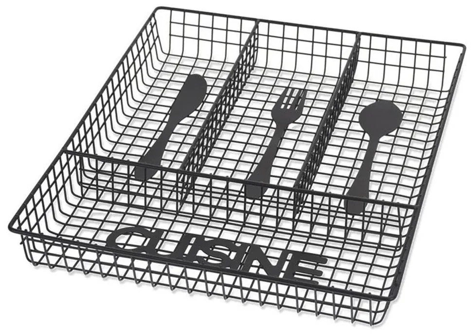 Organizér príborov Cuisine čierny